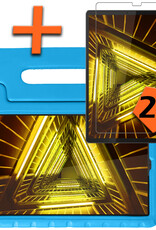 Nomfy Hoes Geschikt voor Lenovo Tab M10 FHD Plus 2nd Gen Hoes Bumper Kindvriendelijk Kids Case Kinderhoes Met 2x Screenprotector - Hoesje Geschikt voor Lenovo Tab M10 FHD Plus (2e Gen) Hoesje Shockproof Cover Hoes - Blauw