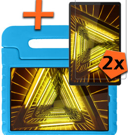 Nomfy Nomfy Lenovo Tab M10 FHD Plus Kinderhoes Met 2x Screenprotector - Blauw