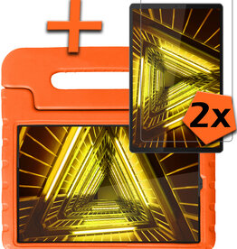 Nomfy Nomfy Lenovo Tab M10 FHD Plus Kinderhoes Met 2x Screenprotector - Oranje