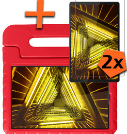 Nomfy Nomfy Lenovo Tab M10 FHD Plus Kinderhoes Met 2x Screenprotector - Rood