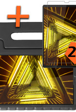 Nomfy Hoes Geschikt voor Lenovo Tab M10 FHD Plus 2nd Gen Hoes Bumper Kindvriendelijk Kids Case Kinderhoes Met 2x Screenprotector - Hoesje Geschikt voor Lenovo Tab M10 FHD Plus (2e Gen) Hoesje Shockproof Cover Hoes - Zwart