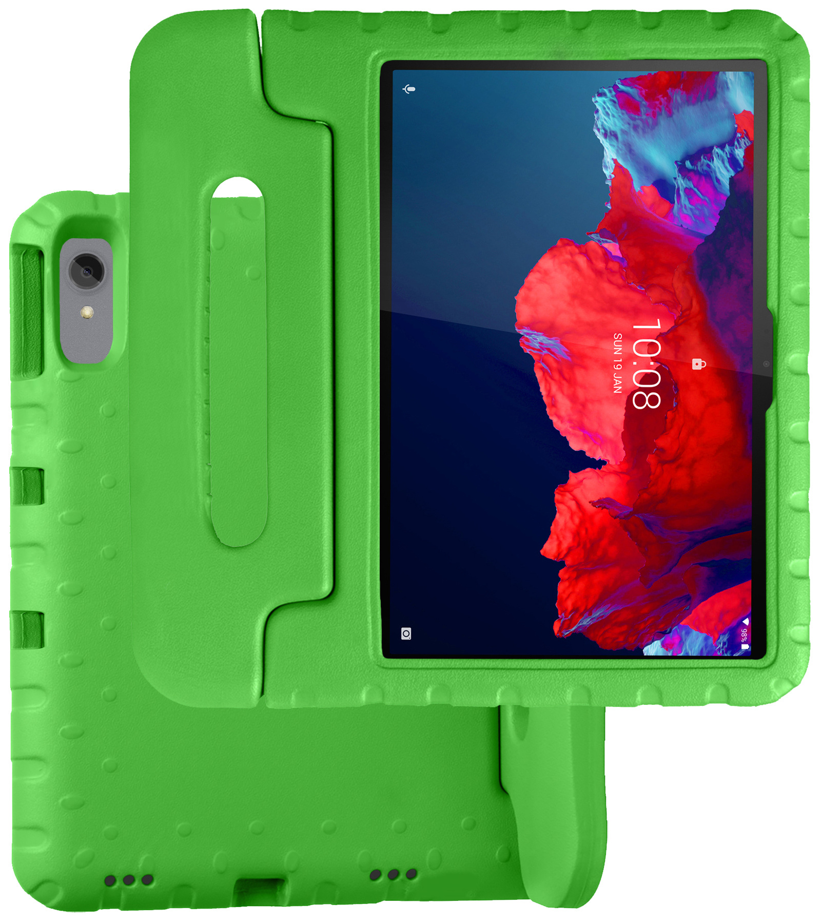 BASEY. Hoesje Geschikt voor Lenovo Tab P11 Hoesje Kinder Hoes Shockproof Kinderhoes - Kindvriendelijk Hoesje Geschikt voor Lenovo Tab P11 Hoes Kids Case - Groen