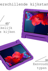 BASEY. Hoesje Geschikt voor Lenovo Tab P11 Hoesje Kinder Hoes Shockproof Kinderhoes - Kindvriendelijk Hoesje Geschikt voor Lenovo Tab P11 Hoes Kids Case - Paars