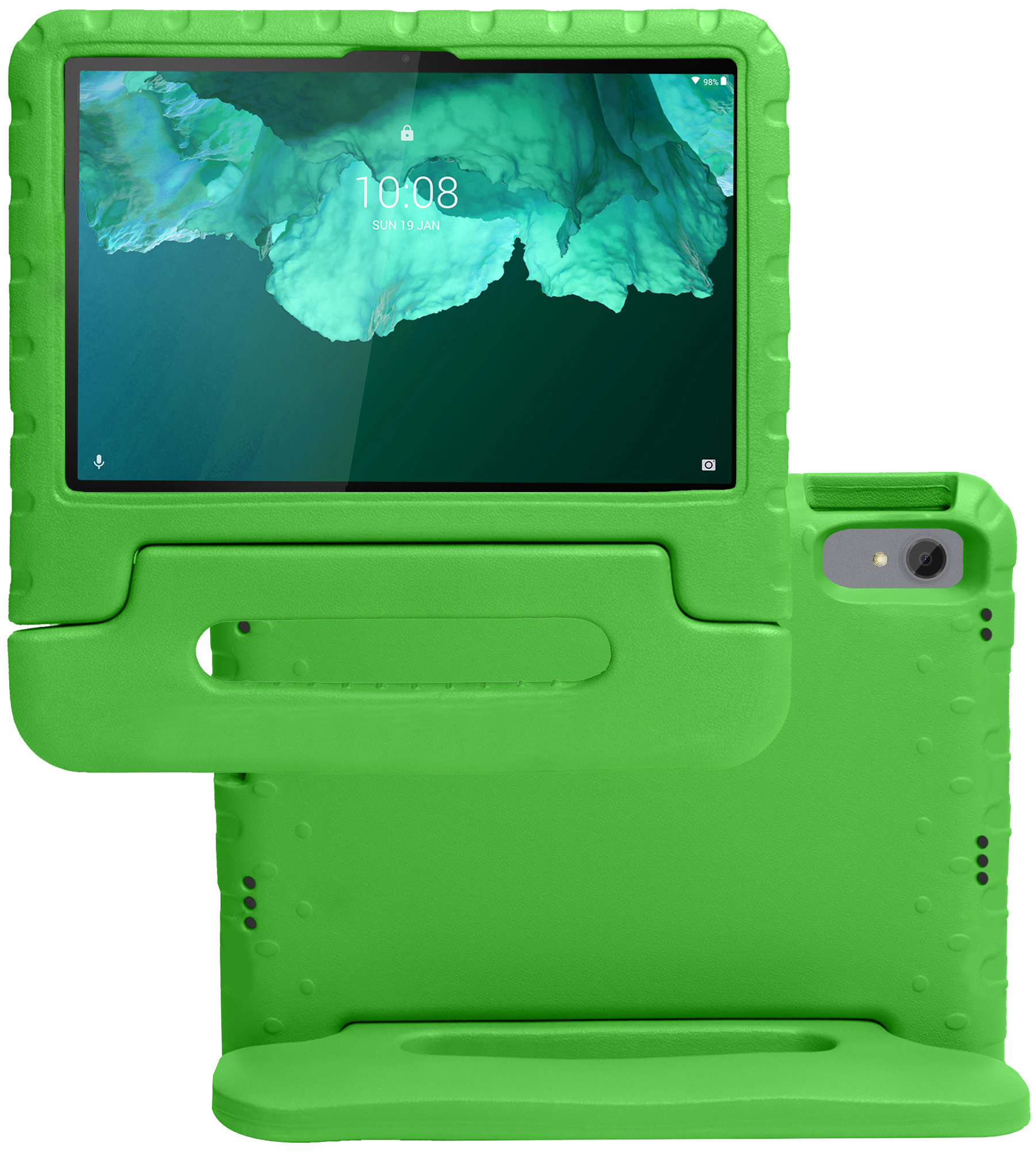 NoXx Hoesje Geschikt voor Lenovo Tab P11 Hoesje Kinderhoes Shockproof Hoes Kids Case - Groen