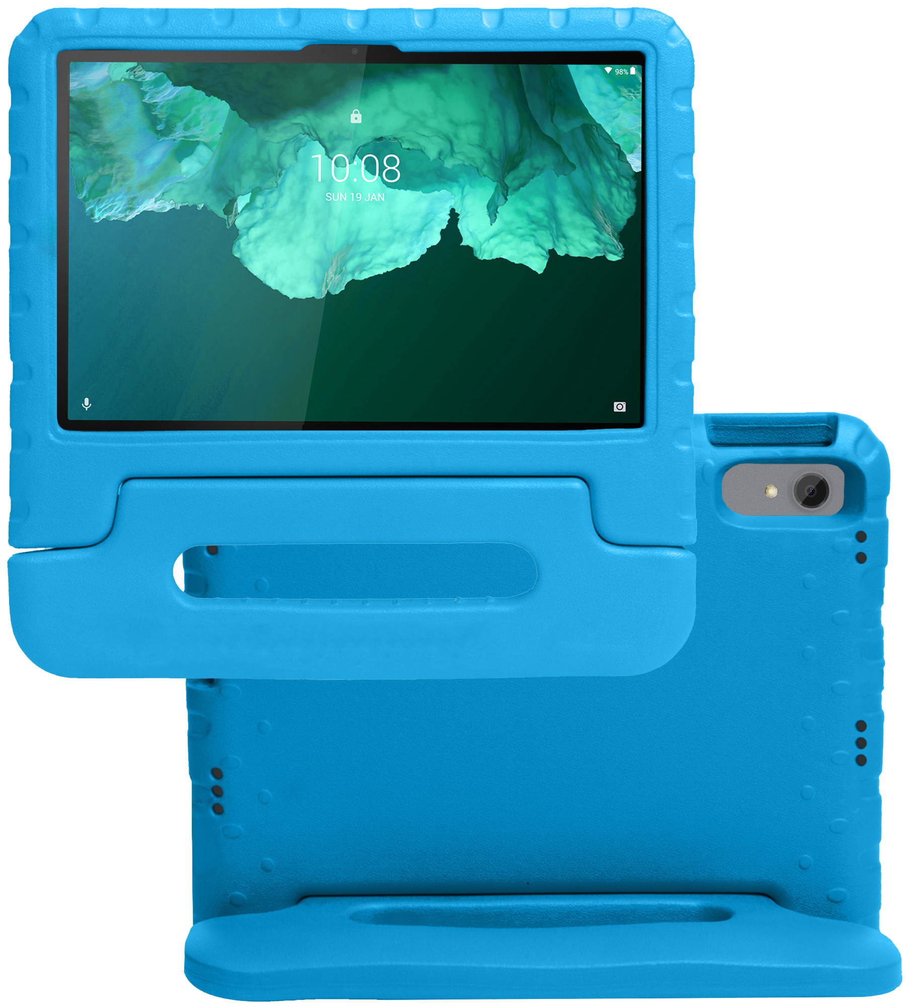 NoXx Hoesje Geschikt voor Lenovo Tab P11 Hoesje Kinderhoes Shockproof Hoes Kids Case - Blauw