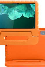 NoXx Hoesje Geschikt voor Lenovo Tab P11 Hoesje Kinderhoes Shockproof Hoes Kids Case - Oranje