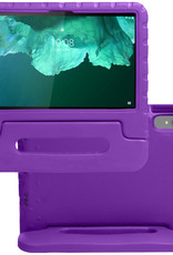 NoXx Hoesje Geschikt voor Lenovo Tab P11 Hoesje Kinderhoes Shockproof Hoes Kids Case - Paars