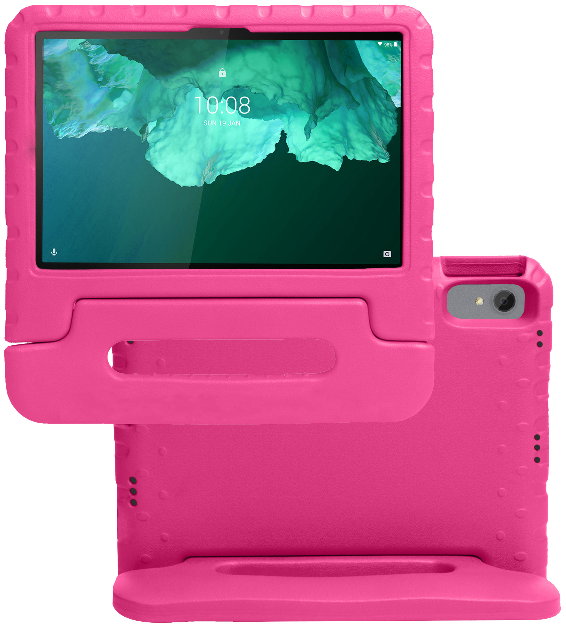 NoXx Hoesje Geschikt voor Lenovo Tab P11 Hoesje Kinderhoes Shockproof Hoes Kids Case - Roze