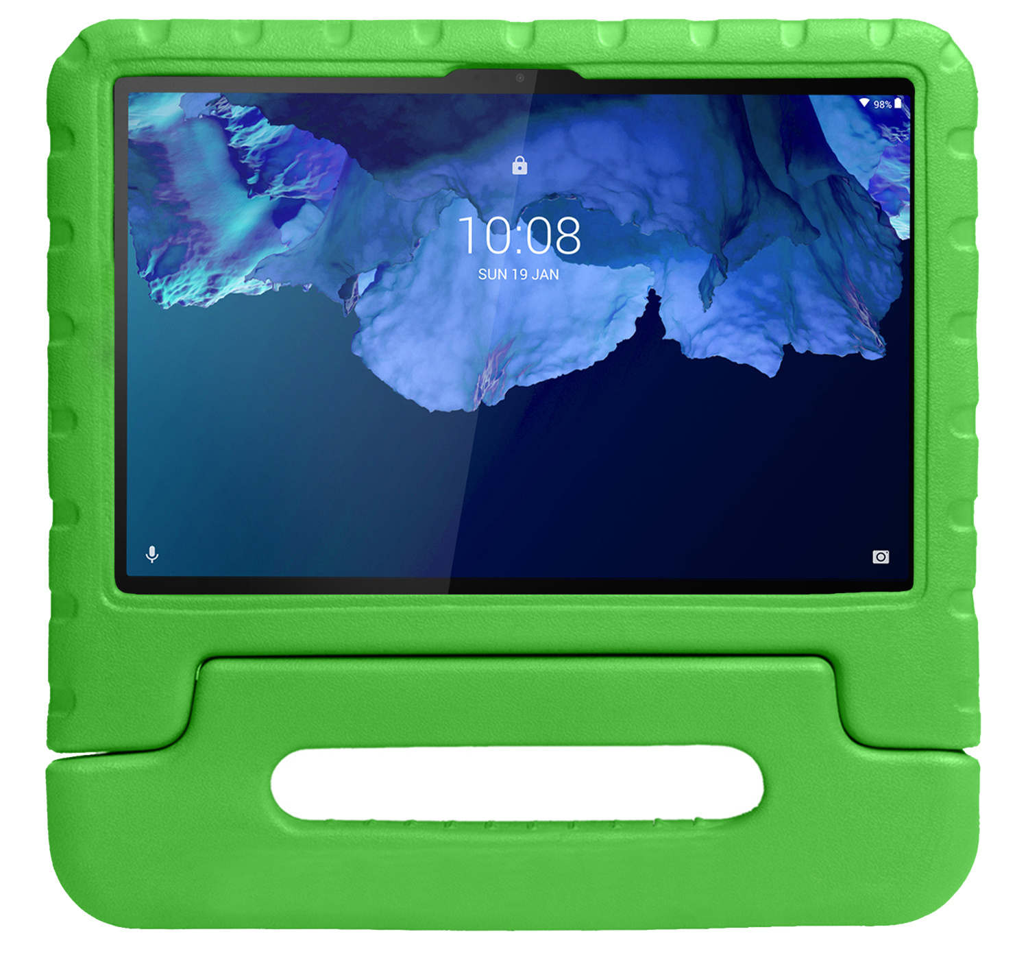 Nomfy Hoes Geschikt voor Lenovo Tab P11 Hoes Bumper Kindvriendelijk Kids Case Kinderhoes - Hoesje Geschikt voor Lenovo Tab P11 Hoesje Shockproof Cover Hoes - Groen