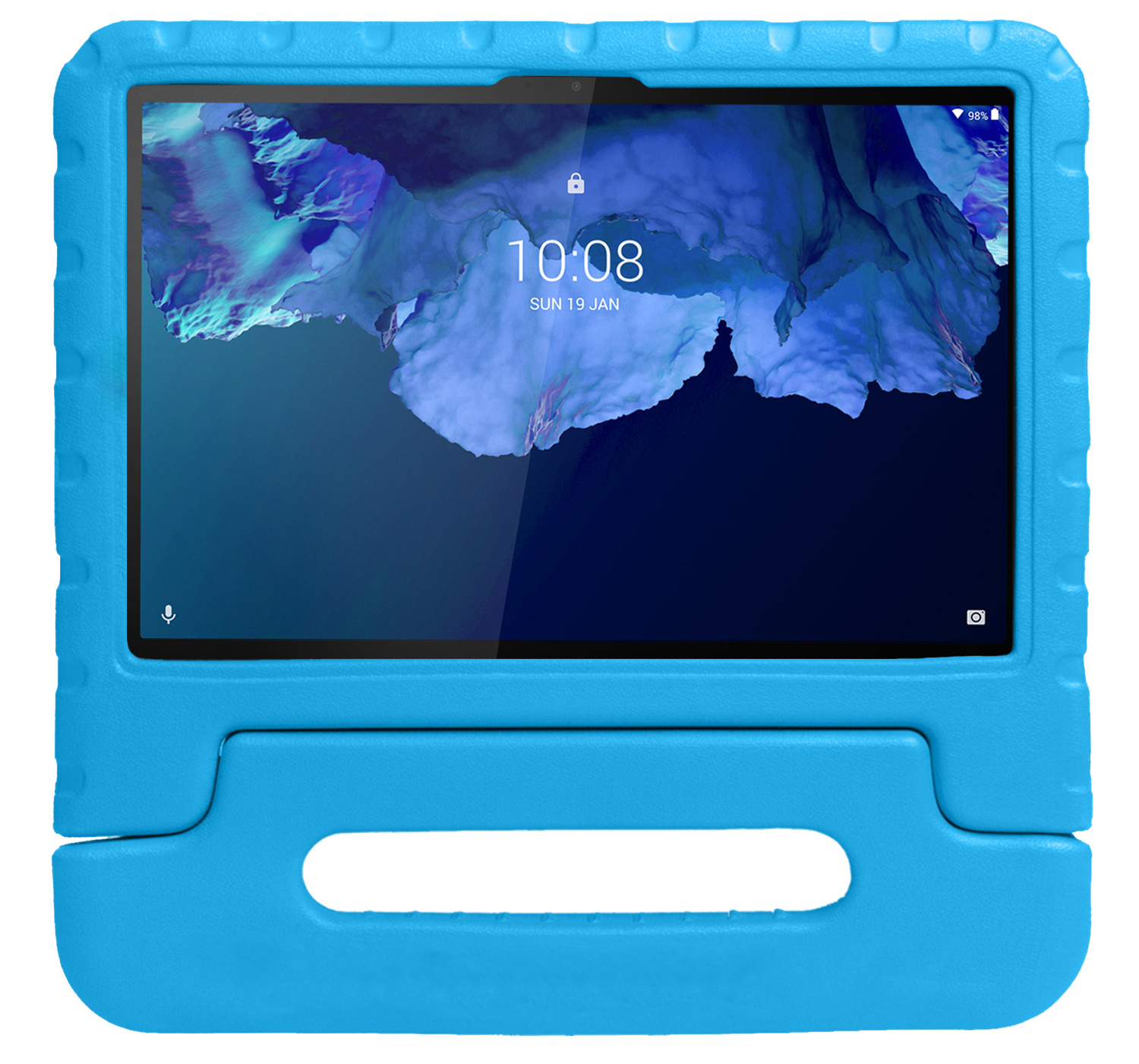 Nomfy Hoes Geschikt voor Lenovo Tab P11 Hoes Bumper Kindvriendelijk Kids Case Kinderhoes - Hoesje Geschikt voor Lenovo Tab P11 Hoesje Shockproof Cover Hoes - Blauw