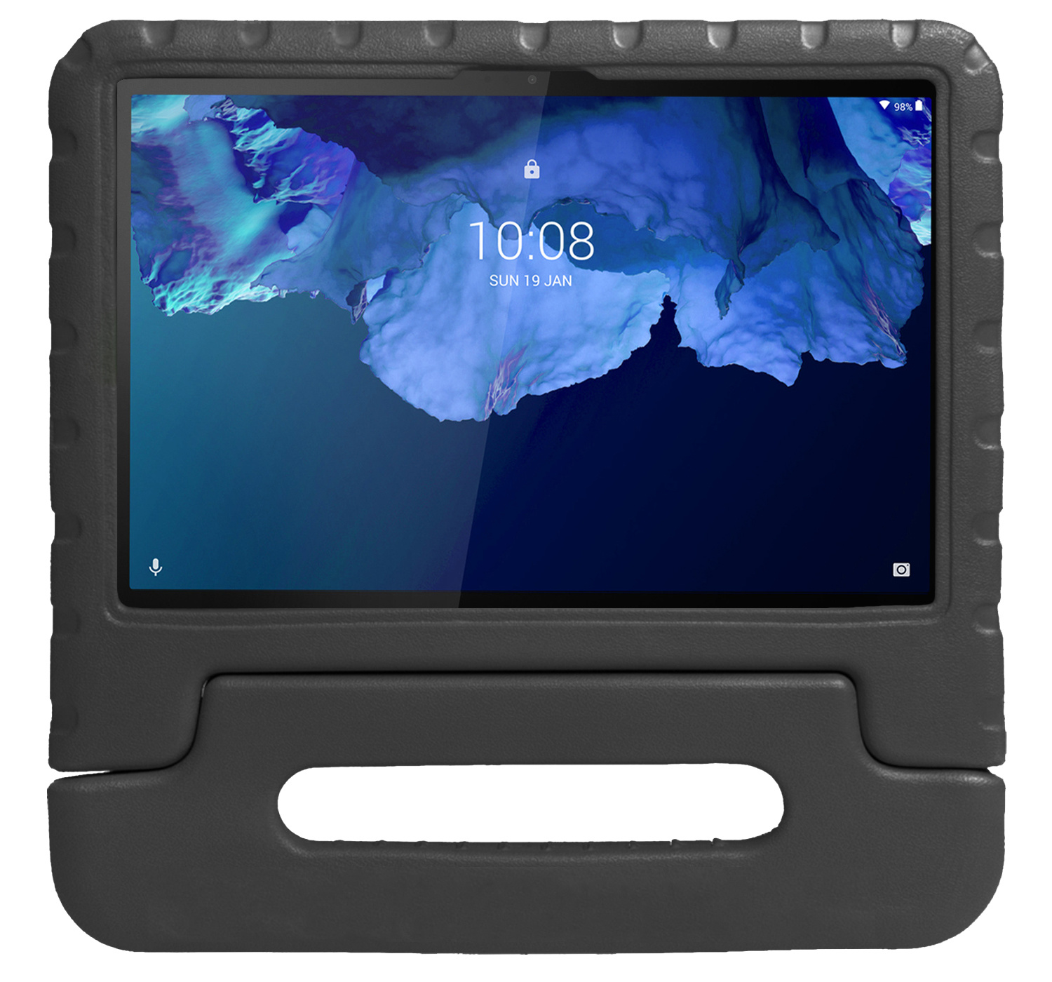 Nomfy Hoes Geschikt voor Lenovo Tab P11 Hoes Bumper Kindvriendelijk Kids Case Kinderhoes - Hoesje Geschikt voor Lenovo Tab P11 Hoesje Shockproof Cover Hoes - Zwart