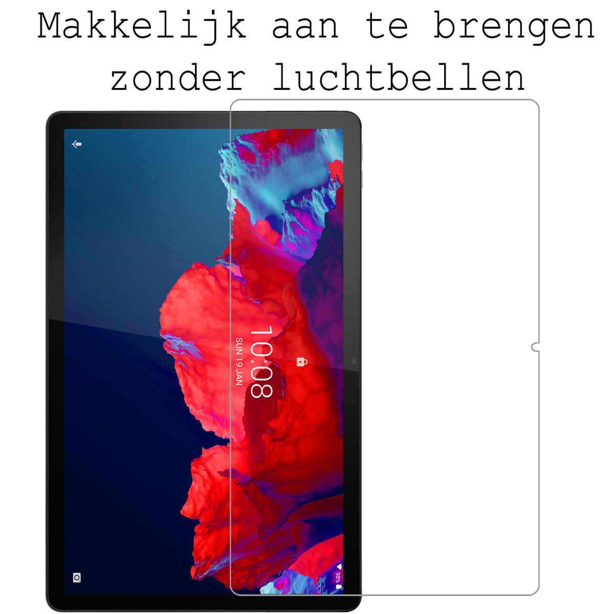 BASEY. Hoesje Geschikt voor Lenovo Tab P11 Hoesje Kinder Hoes Shockproof Kinderhoes Met Screenprotector - Kindvriendelijk Hoesje Geschikt voor Lenovo Tab P11 Hoes Kids Case - Paars