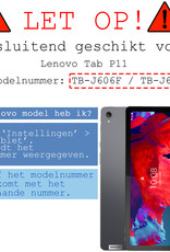 BASEY. Hoesje Geschikt voor Lenovo Tab P11 Hoesje Kinder Hoes Shockproof Kinderhoes Met Screenprotector - Kindvriendelijk Hoesje Geschikt voor Lenovo Tab P11 Hoes Kids Case - Rood
