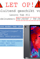 BASEY. Hoesje Geschikt voor Lenovo Tab P11 Hoesje Kinder Hoes Shockproof Kinderhoes Met Screenprotector - Kindvriendelijk Hoesje Geschikt voor Lenovo Tab P11 Hoes Kids Case - Roze