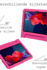 BASEY. Hoesje Geschikt voor Lenovo Tab P11 Hoesje Kinder Hoes Shockproof Kinderhoes Met Screenprotector - Kindvriendelijk Hoesje Geschikt voor Lenovo Tab P11 Hoes Kids Case - Roze