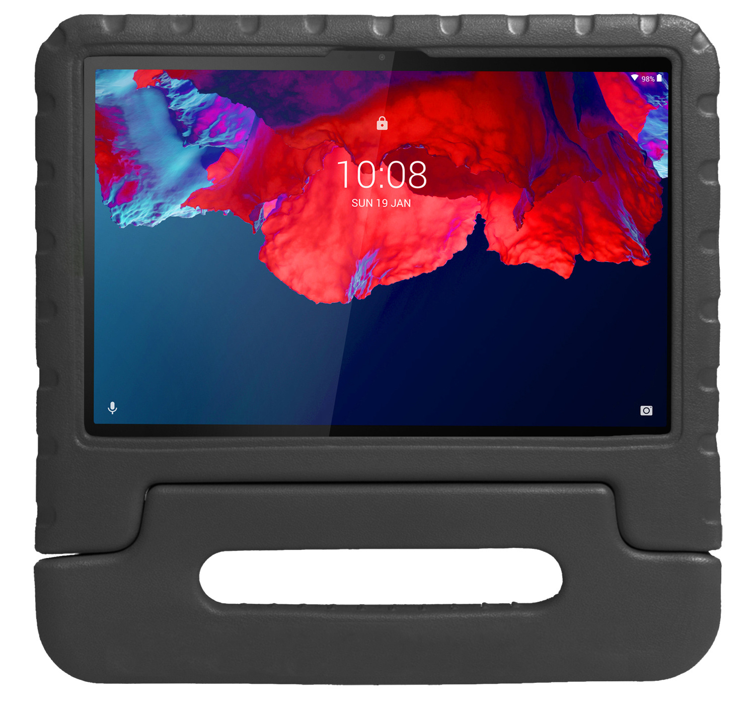 BASEY. Hoesje Geschikt voor Lenovo Tab P11 Hoesje Kinder Hoes Shockproof Kinderhoes Met Screenprotector - Kindvriendelijk Hoesje Geschikt voor Lenovo Tab P11 Hoes Kids Case - Zwart