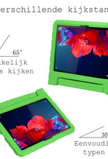 BASEY. Hoesje Geschikt voor Lenovo Tab P11 Hoesje Kinder Hoes Shockproof Kinderhoes Met 2x Screenprotector - Kindvriendelijk Hoesje Geschikt voor Lenovo Tab P11 Hoes Kids Case - Groen
