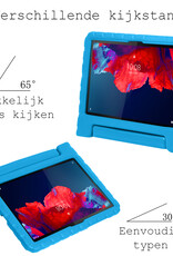 BASEY. Hoesje Geschikt voor Lenovo Tab P11 Hoesje Kinder Hoes Shockproof Kinderhoes Met 2x Screenprotector - Kindvriendelijk Hoesje Geschikt voor Lenovo Tab P11 Hoes Kids Case - Blauw