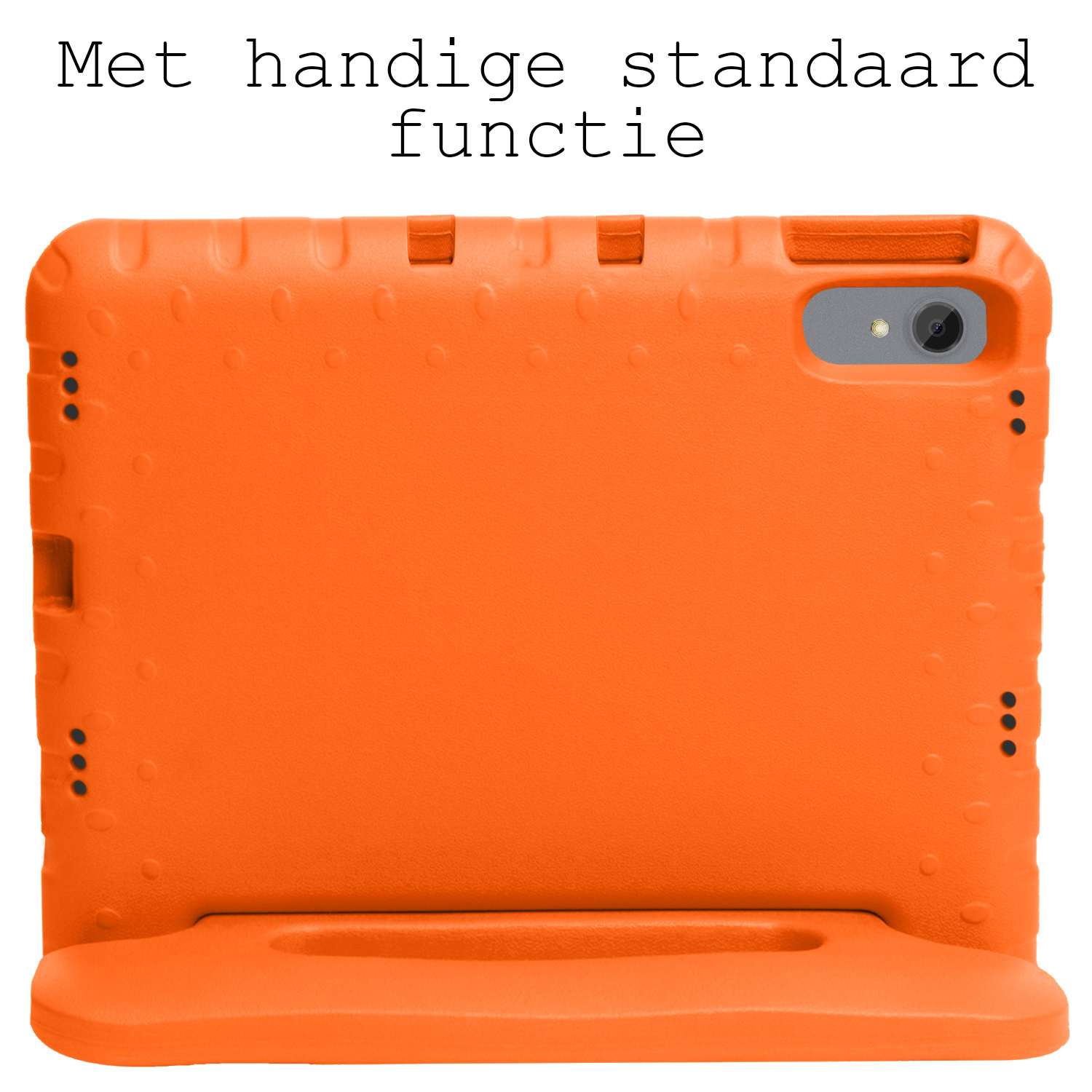 BASEY. Hoesje Geschikt voor Lenovo Tab P11 Hoesje Kinder Hoes Shockproof Kinderhoes Met 2x Screenprotector - Kindvriendelijk Hoesje Geschikt voor Lenovo Tab P11 Hoes Kids Case - Oranje
