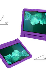 NoXx Hoesje Geschikt voor Lenovo Tab P11 Hoesje Kinderhoes Shockproof Hoes Kids Case Met Screenprotector - Paars