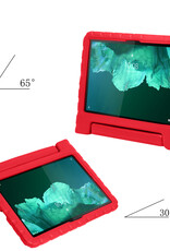 NoXx Hoesje Geschikt voor Lenovo Tab P11 Hoesje Kinderhoes Shockproof Hoes Kids Case Met Screenprotector - Rood