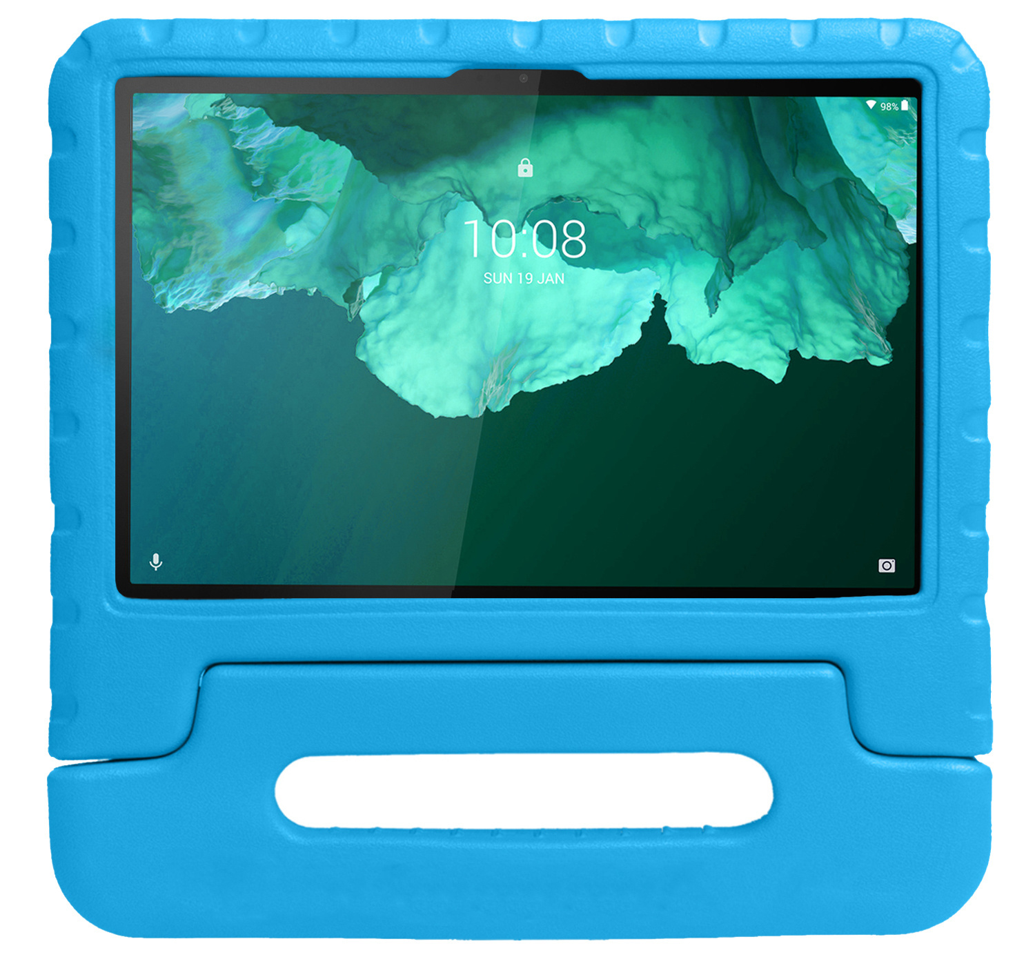 NoXx Hoesje Geschikt voor Lenovo Tab P11 Hoesje Kinderhoes Shockproof Hoes Kids Case Met 2x Screenprotector - Blauw