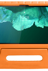 NoXx Hoesje Geschikt voor Lenovo Tab P11 Hoesje Kinderhoes Shockproof Hoes Kids Case Met 2x Screenprotector - Oranje