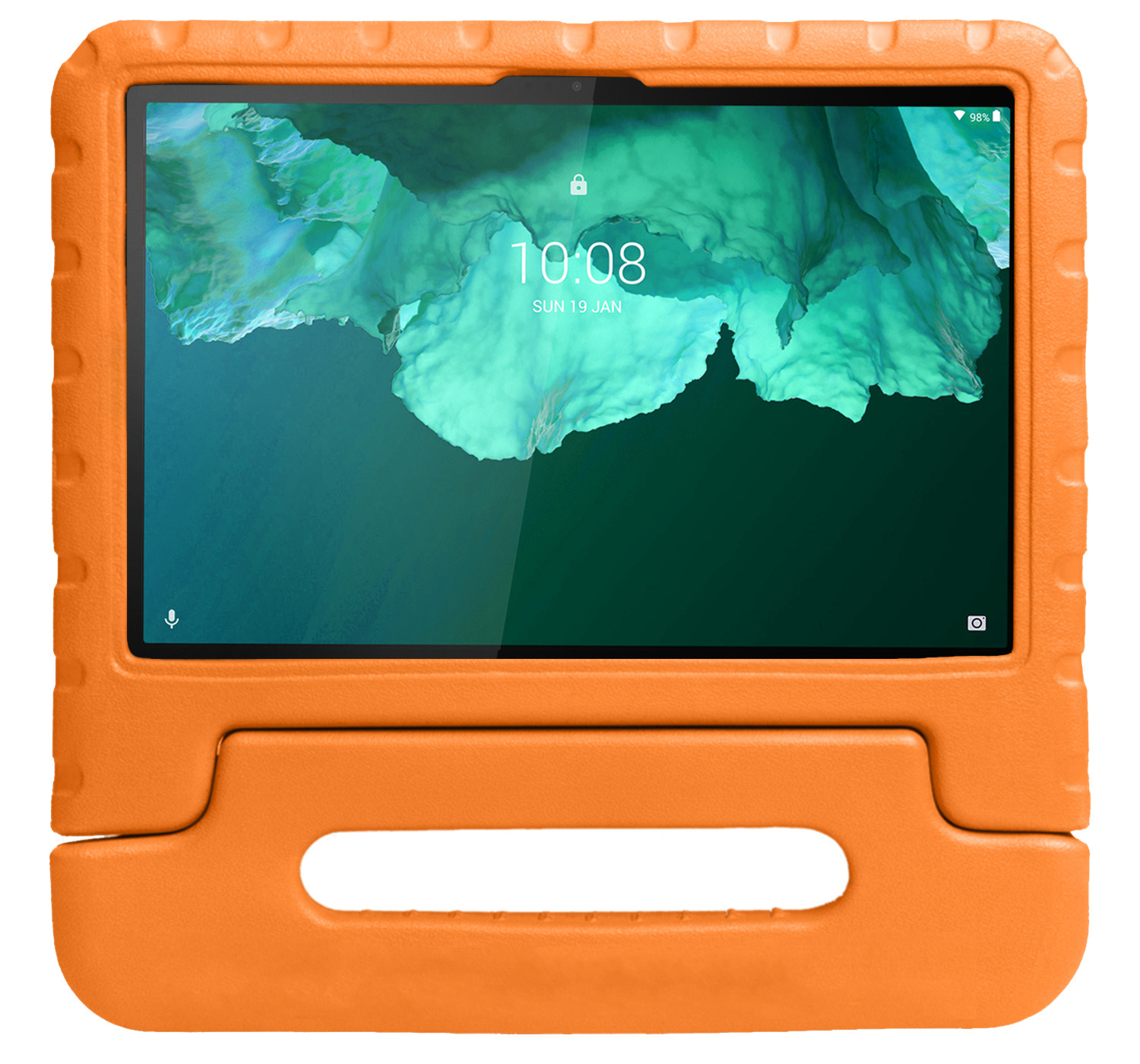 NoXx Hoesje Geschikt voor Lenovo Tab P11 Hoesje Kinderhoes Shockproof Hoes Kids Case Met 2x Screenprotector - Oranje