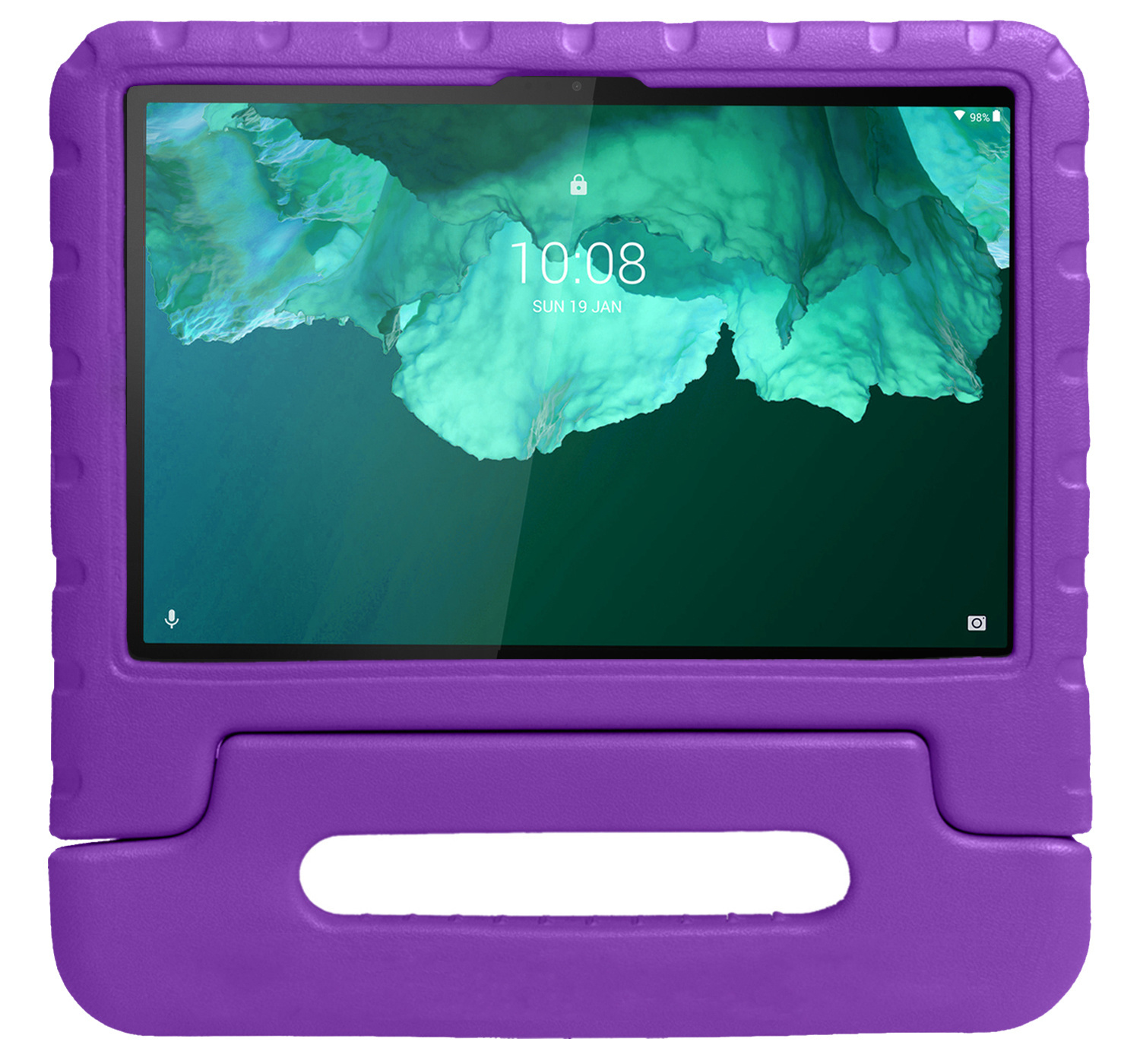 NoXx Hoesje Geschikt voor Lenovo Tab P11 Hoesje Kinderhoes Shockproof Hoes Kids Case Met 2x Screenprotector - Paars