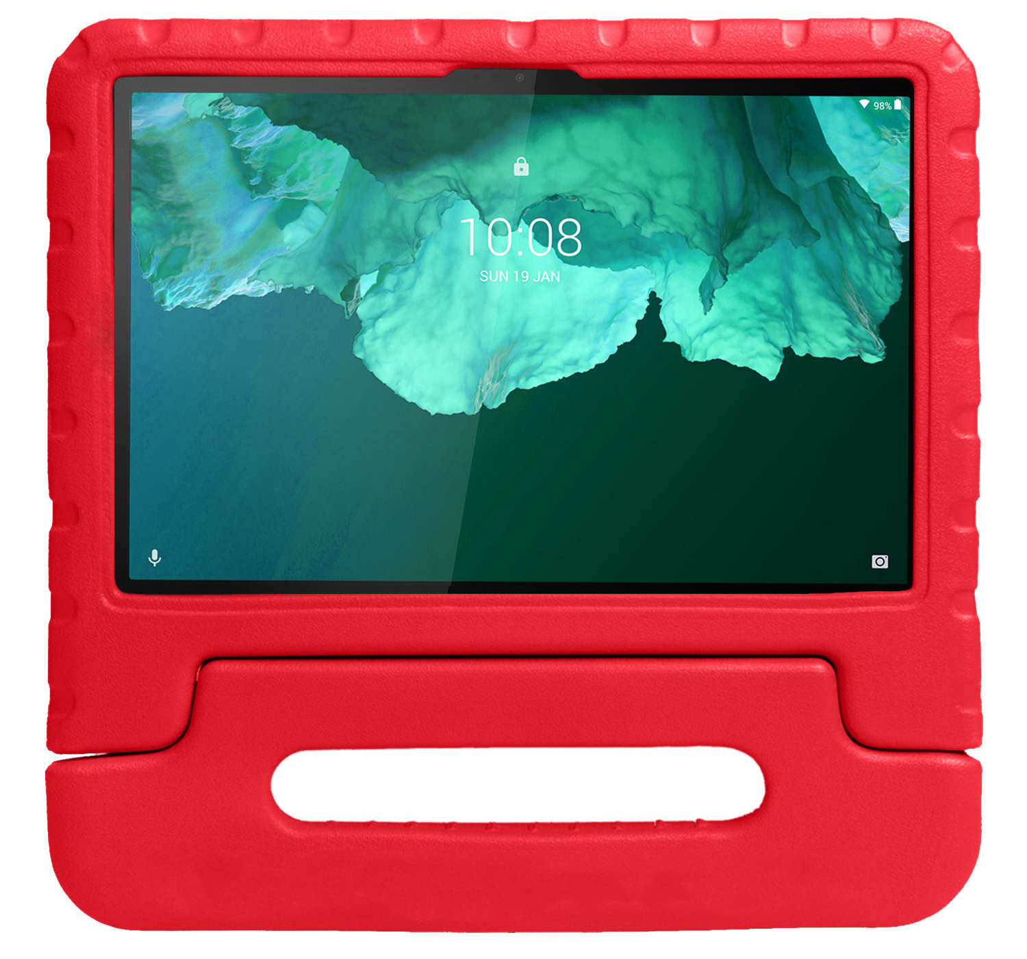 NoXx Hoesje Geschikt voor Lenovo Tab P11 Hoesje Kinderhoes Shockproof Hoes Kids Case Met 2x Screenprotector - Rood