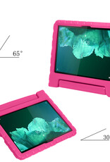 NoXx Hoesje Geschikt voor Lenovo Tab P11 Hoesje Kinderhoes Shockproof Hoes Kids Case Met 2x Screenprotector - Roze