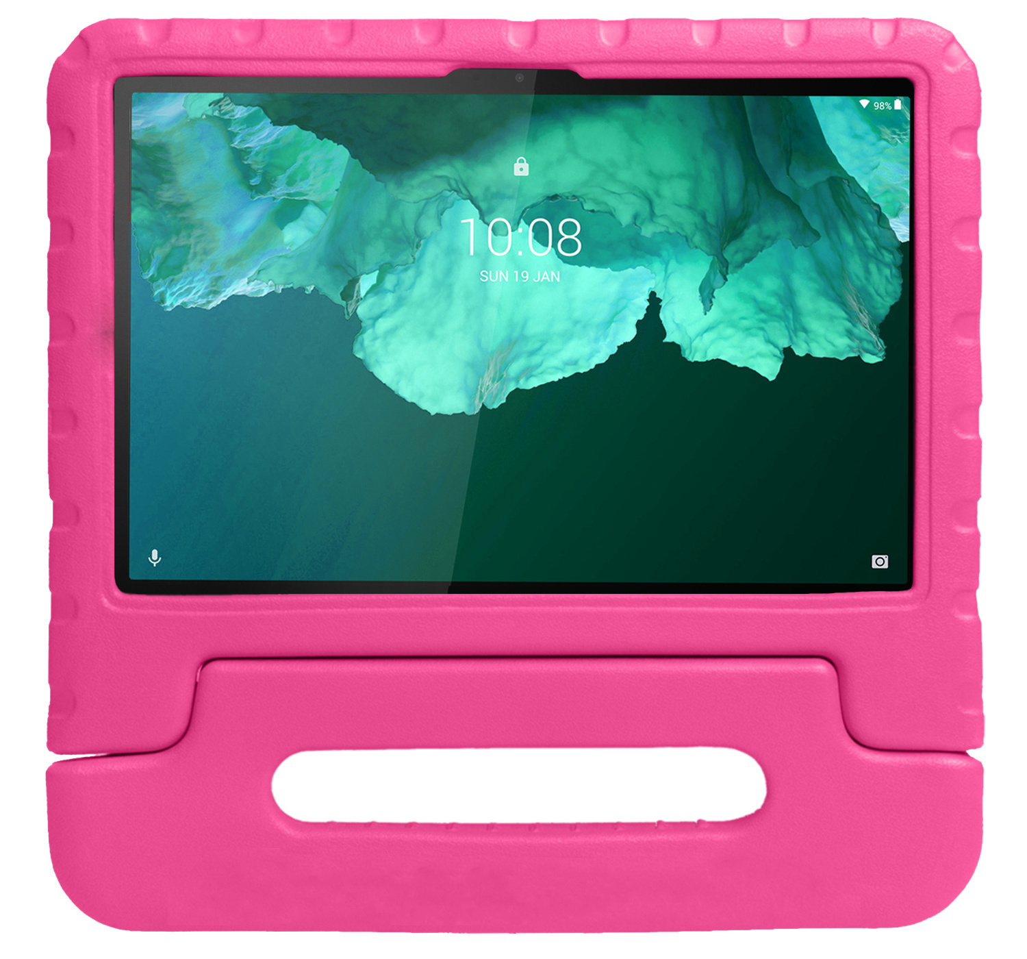 NoXx Hoesje Geschikt voor Lenovo Tab P11 Hoesje Kinderhoes Shockproof Hoes Kids Case Met 2x Screenprotector - Roze