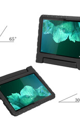 NoXx Hoesje Geschikt voor Lenovo Tab P11 Hoesje Kinderhoes Shockproof Hoes Kids Case Met 2x Screenprotector - Zwart