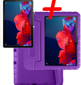 BASEY. BASEY. Lenovo Tab P11 Kinderhoes Met Screenprotector - Paars