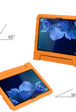 Nomfy Hoes Geschikt voor Lenovo Tab P11 Hoes Bumper Kindvriendelijk Kids Case Kinderhoes Met Screenprotector - Hoesje Geschikt voor Lenovo Tab P11 Hoesje Shockproof Cover Hoes - Oranje