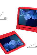 Nomfy Hoes Geschikt voor Lenovo Tab P11 Hoes Bumper Kindvriendelijk Kids Case Kinderhoes Met Screenprotector - Hoesje Geschikt voor Lenovo Tab P11 Hoesje Shockproof Cover Hoes - Rood
