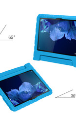 Nomfy Hoes Geschikt voor Lenovo Tab P11 Hoes Bumper Kindvriendelijk Kids Case Kinderhoes Met 2x Screenprotector - Hoesje Geschikt voor Lenovo Tab P11 Hoesje Shockproof Cover Hoes - Blauw