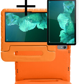 NoXx NoXx Lenovo Tab P11 Kinderhoes Met Screenprotector - Oranje