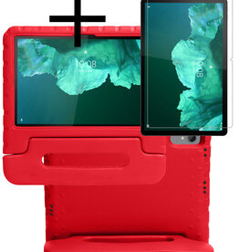 NoXx NoXx Lenovo Tab P11 Kinderhoes Met Screenprotector - Rood