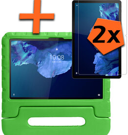 Nomfy Nomfy Lenovo Tab P11 Kinderhoes Met 2x Screenprotector - Groen
