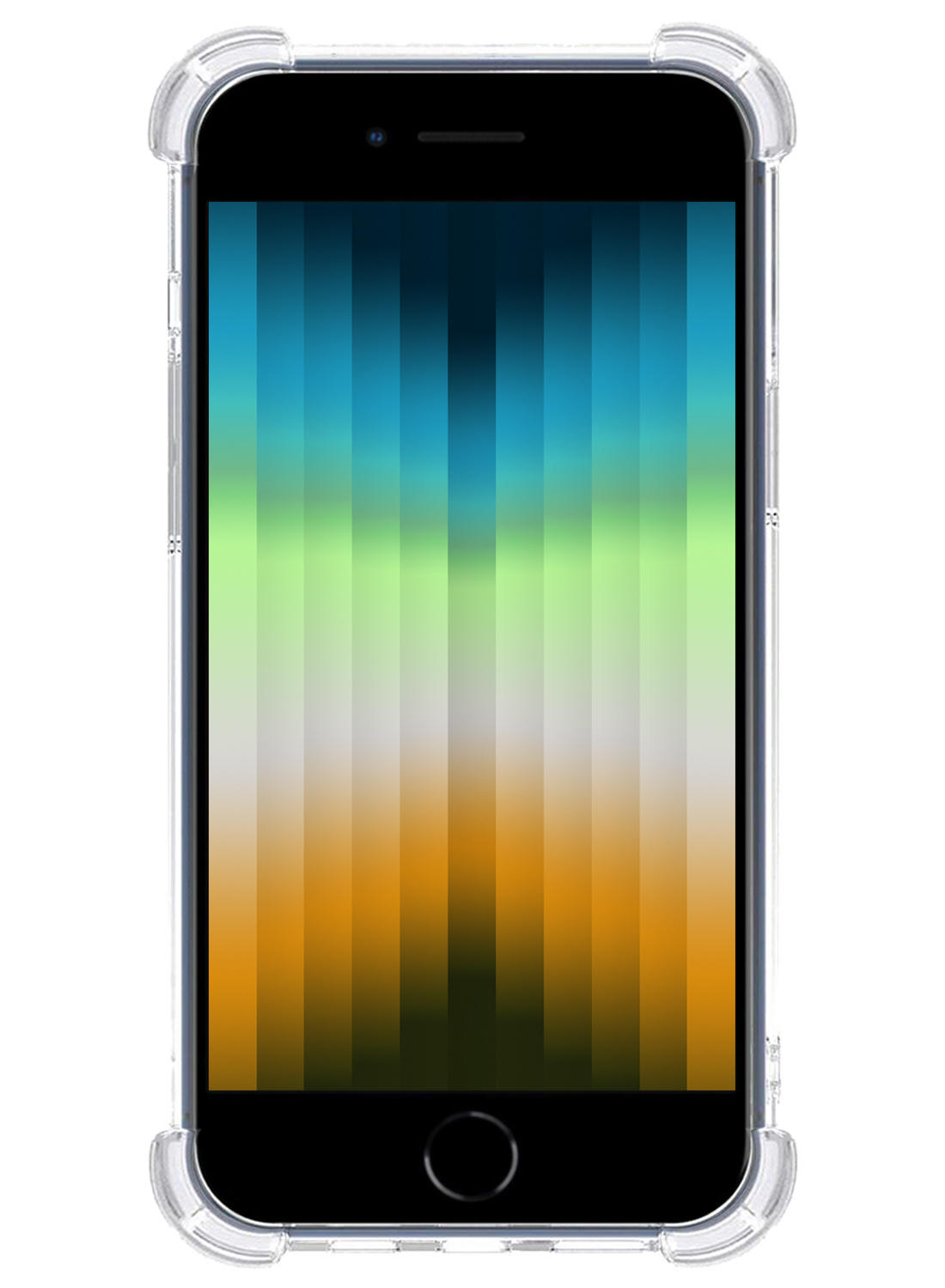 NoXx Hoes Geschikt voor iPhone SE 2022 Hoesje Siliconen Cover Shock Proof Back Case Shockproof Hoes - Transparant