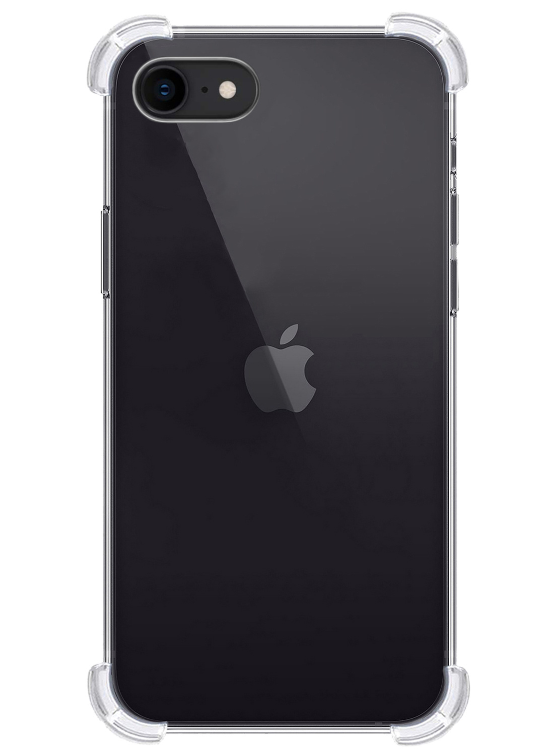 NoXx Hoes Geschikt voor iPhone SE 2022 Hoesje Siliconen Cover Shock Proof Back Case Shockproof Hoes - Transparant