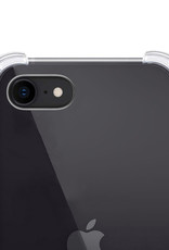 NoXx Hoes Geschikt voor iPhone SE 2022 Hoesje Siliconen Cover Shock Proof Back Case Shockproof Hoes - Transparant