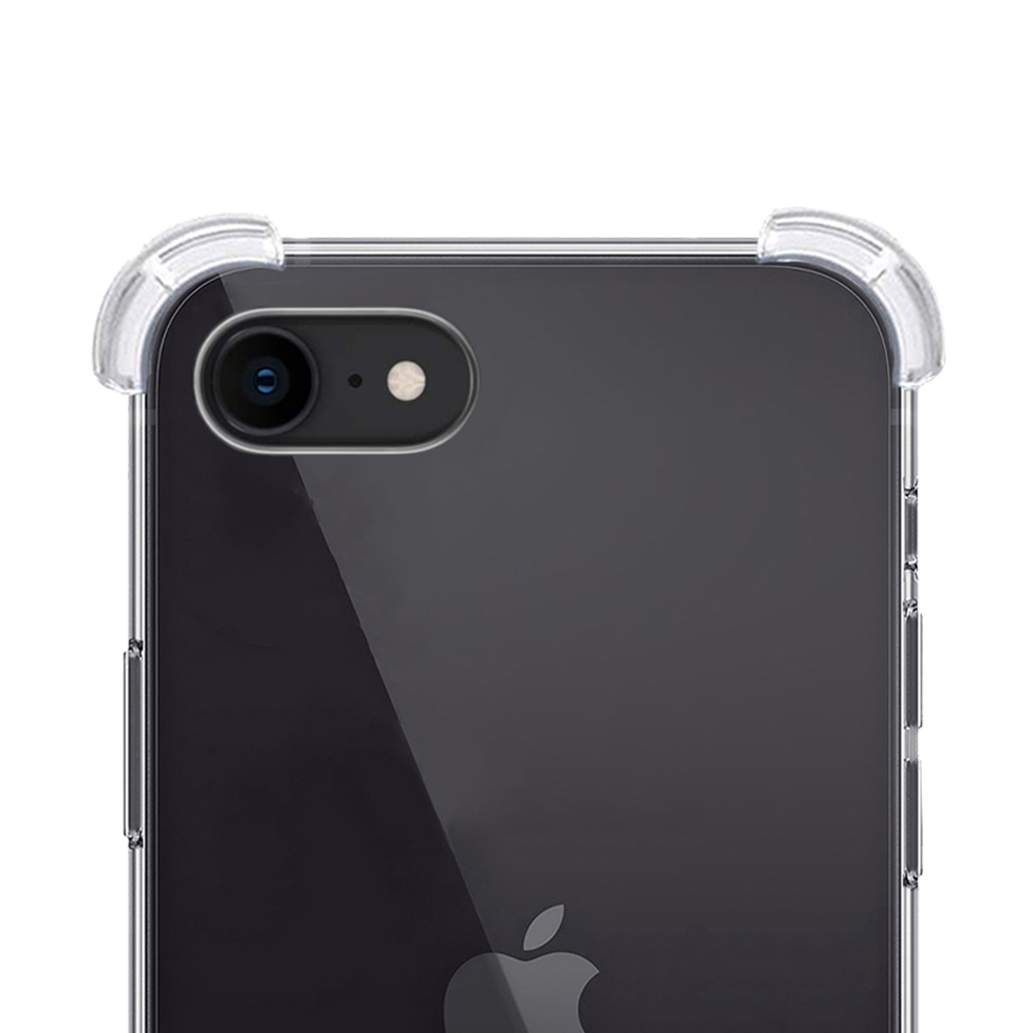 NoXx Hoes Geschikt voor iPhone SE 2022 Hoesje Siliconen Cover Shock Proof Back Case Shockproof Hoes - Transparant