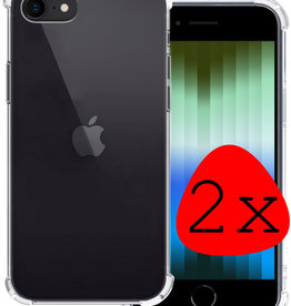 BASEY. BASEY. iPhone SE 2022 Hoesje Shockproof - Transparant - 2 PACK