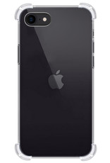 NoXx Hoes Geschikt voor iPhone SE 2022 Hoesje Siliconen Cover Shock Proof Back Case Shockproof Hoes - Transparant - 2x