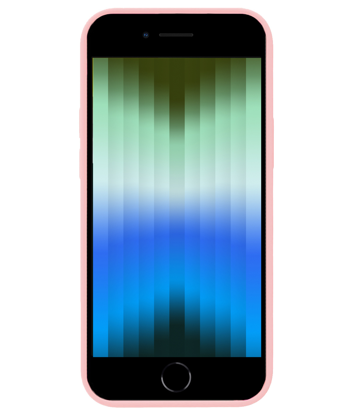 BASEY. Hoes Geschikt voor iPhone SE 2022 Hoesje Siliconen Back Cover Case - Hoesje Geschikt voor iPhone SE (2022) Hoes Cover Hoesje - Lichtroze