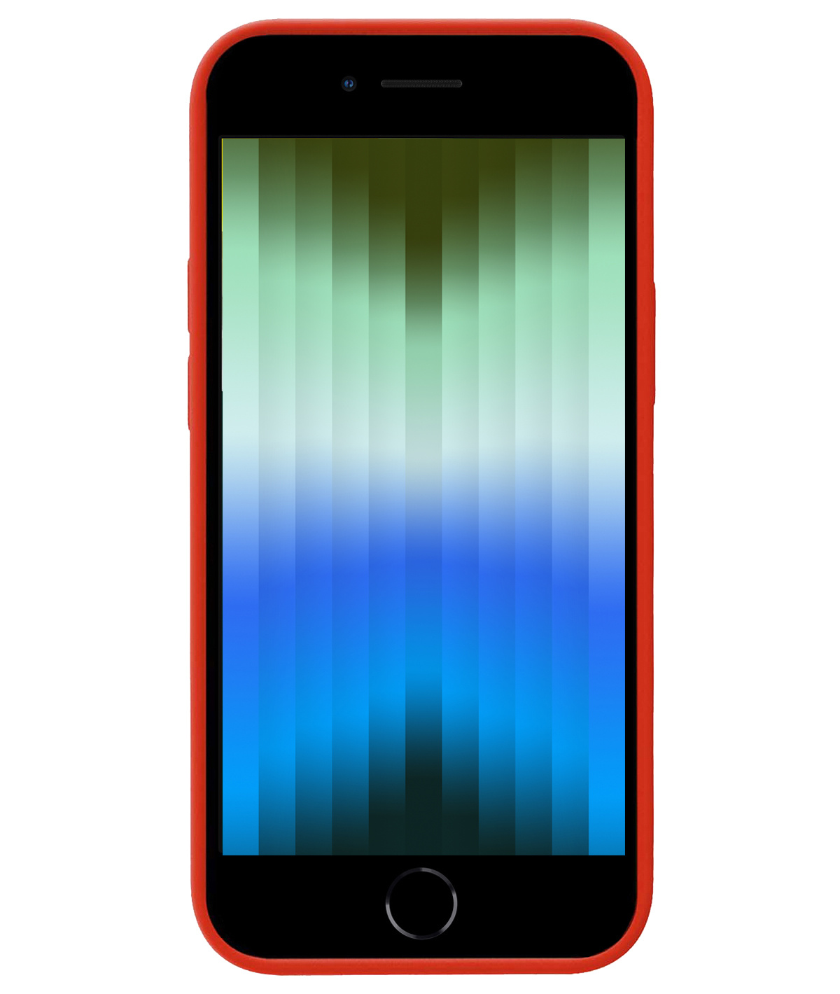 BASEY. Hoes Geschikt voor iPhone SE 2022 Hoesje Siliconen Back Cover Case - Hoesje Geschikt voor iPhone SE (2022) Hoes Cover Hoesje - Rood