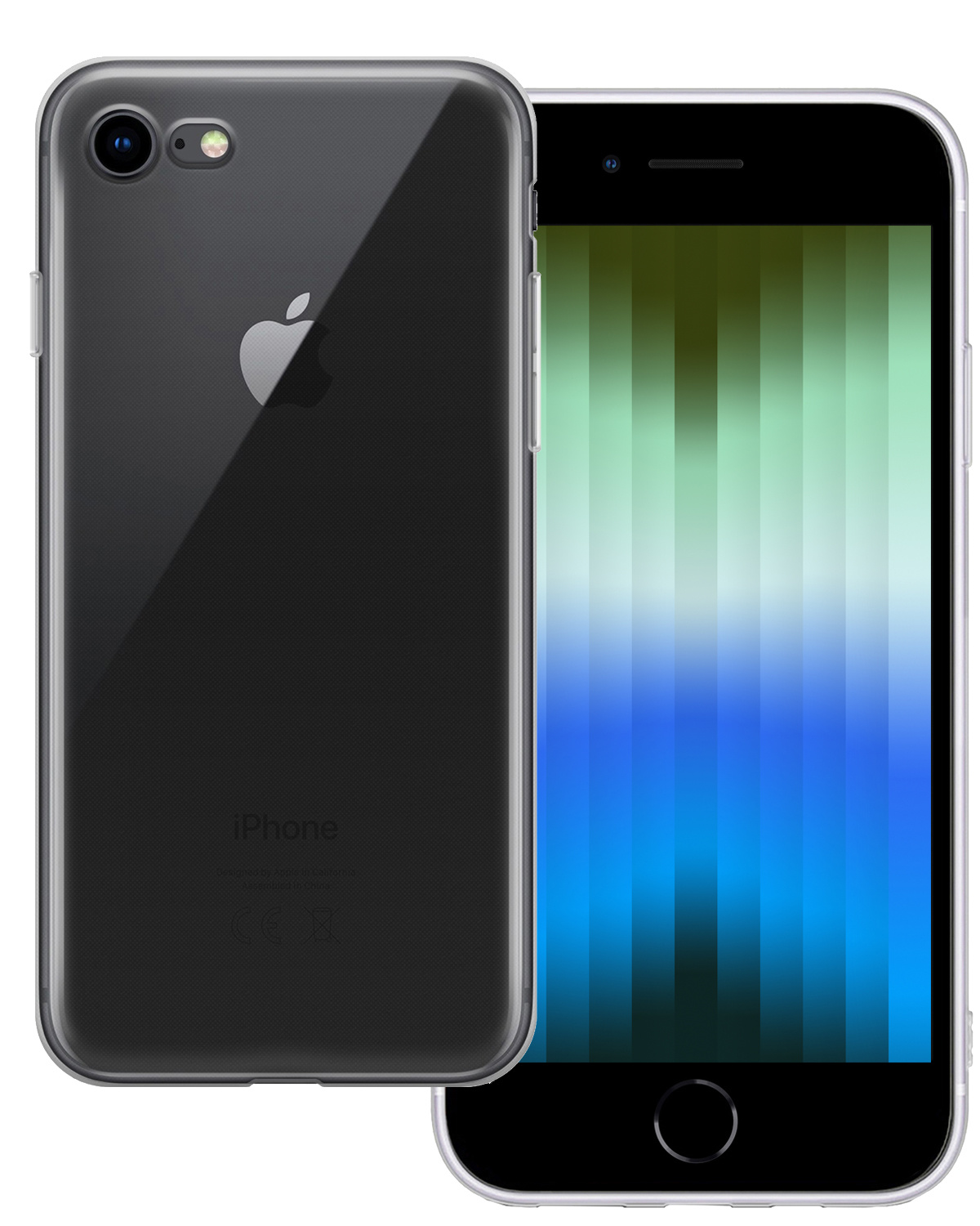 BASEY. Hoes Geschikt voor iPhone SE 2022 Hoesje Siliconen Back Cover Case - Hoesje Geschikt voor iPhone SE (2022) Hoes Cover Hoesje - Transparant