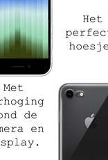 BASEY. Hoes Geschikt voor iPhone SE 2022 Hoesje Siliconen Back Cover Case - Hoesje Geschikt voor iPhone SE (2022) Hoes Cover Hoesje - Transparant